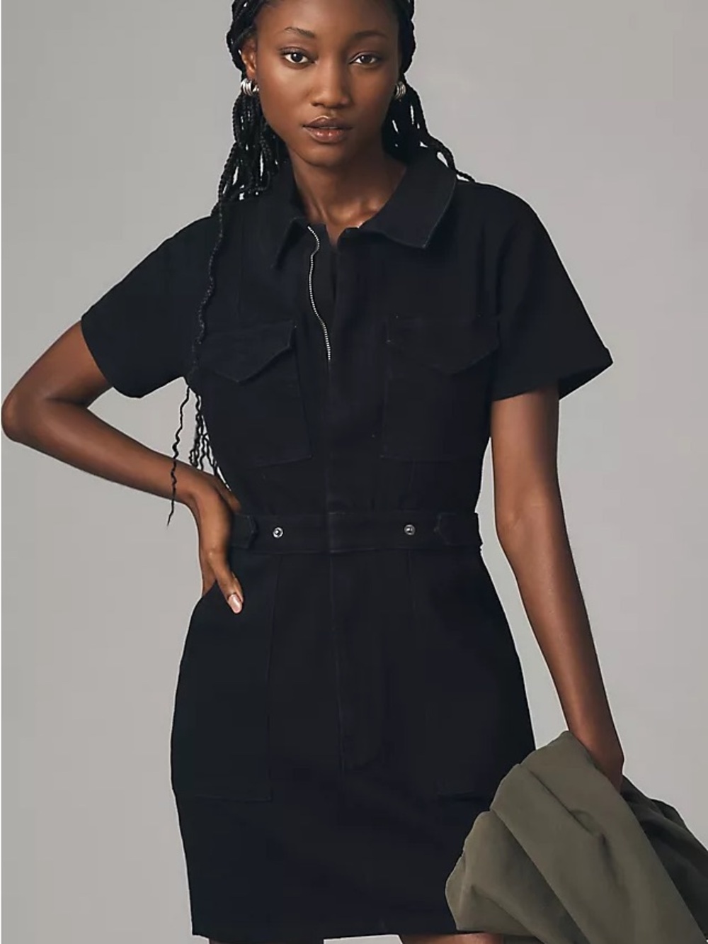Good American Black Jean Dress in 3X